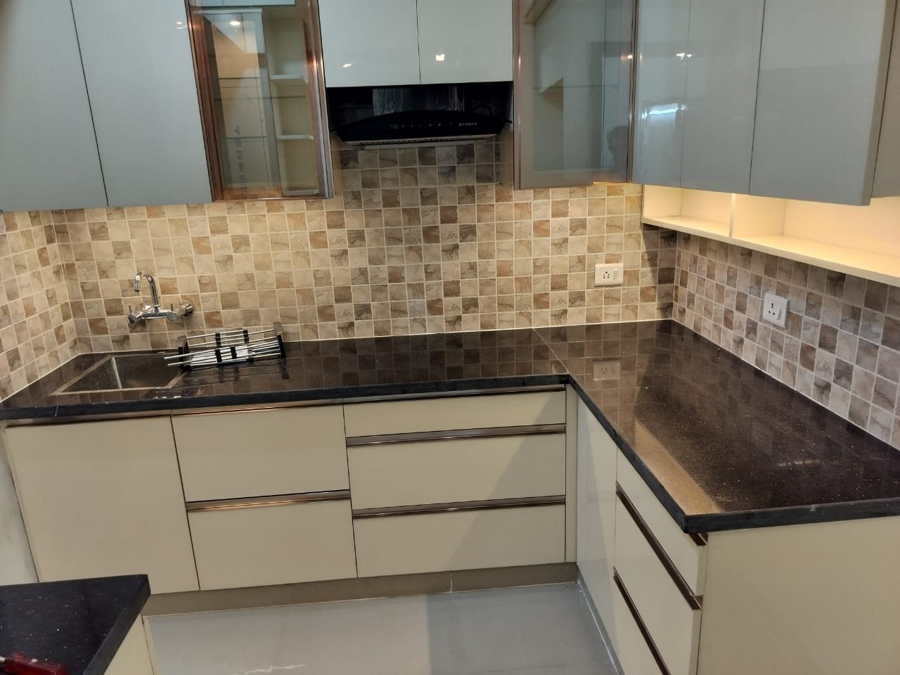 Modular kitchen with island
