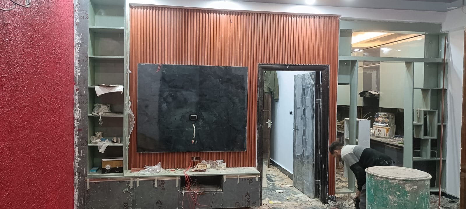Living room media wall